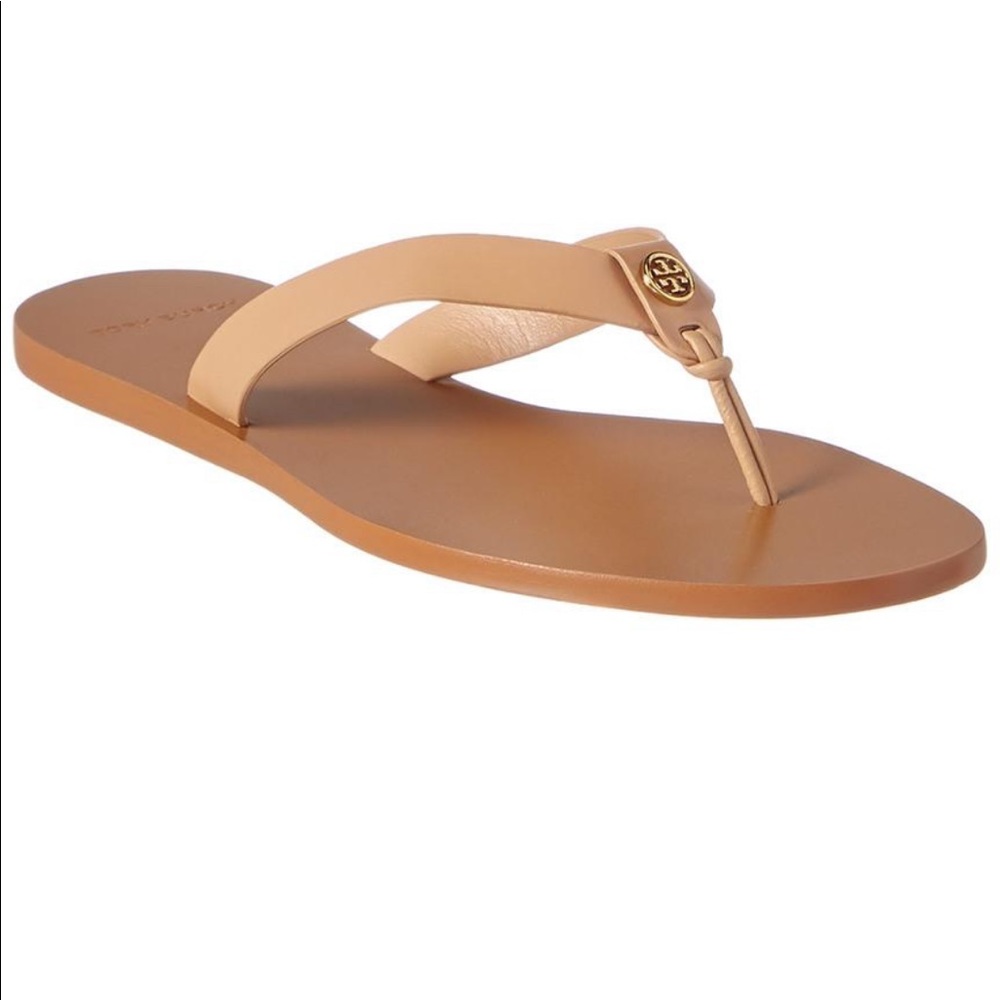 Tory Burch Manon Leather Thing Sandal Natural